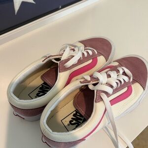 Vans Two-Tone Pink and Cream Sneakers
